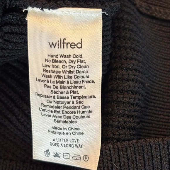 Aritzia Wilfred Crevier Knit Black Cropped Tank Top Womens XS Classic Clean Girl - Picture 6 of 10